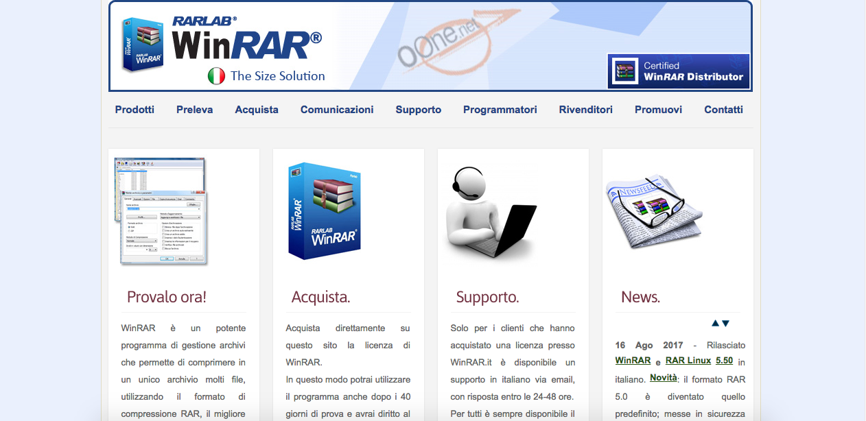winrar download: il sito ufficiale italiano