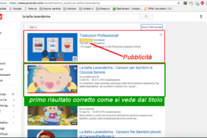 risultati delle canzoni su youtube