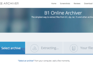aprire un file zip con B1