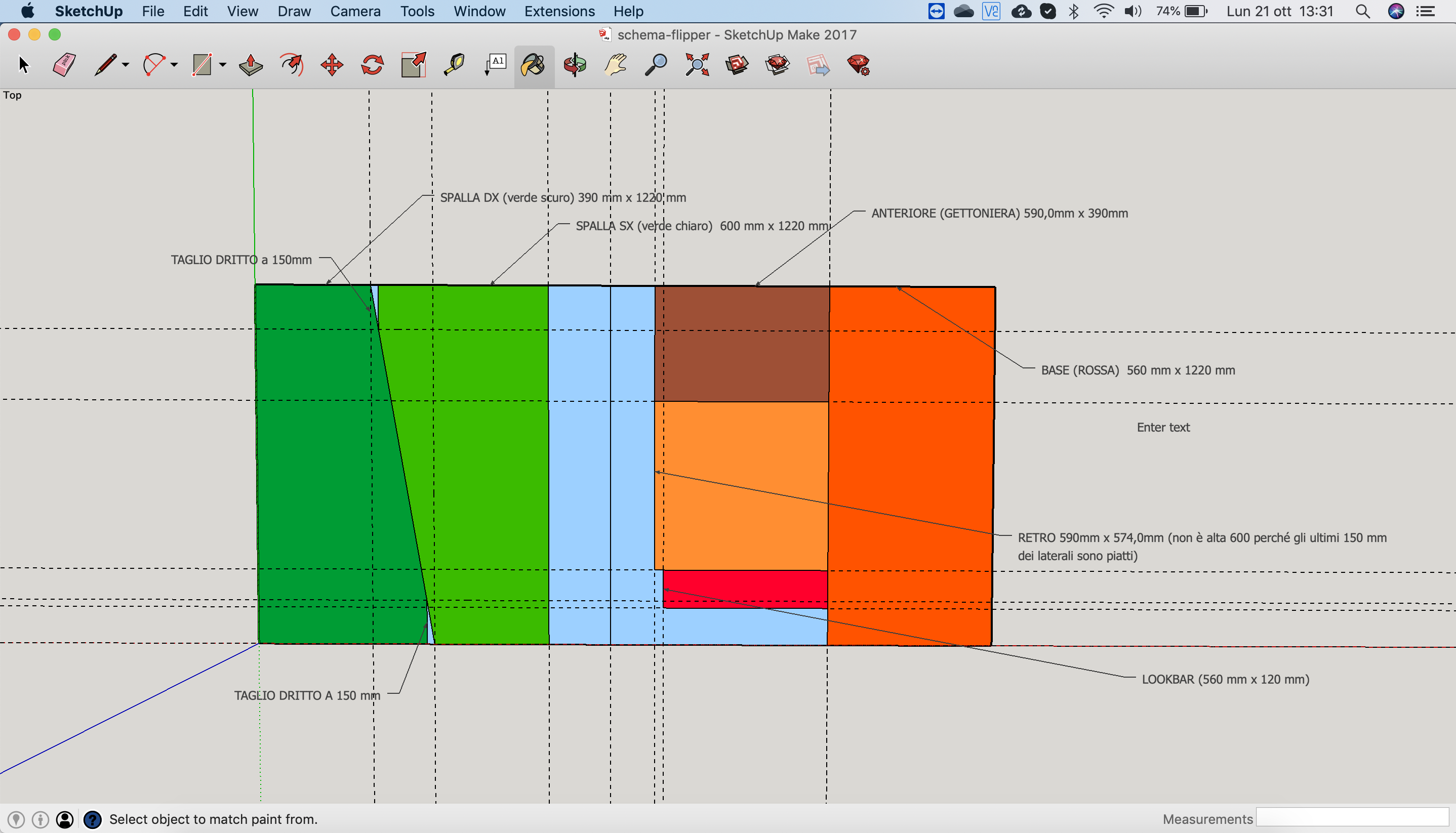 Schema di taglio - virtual pinball